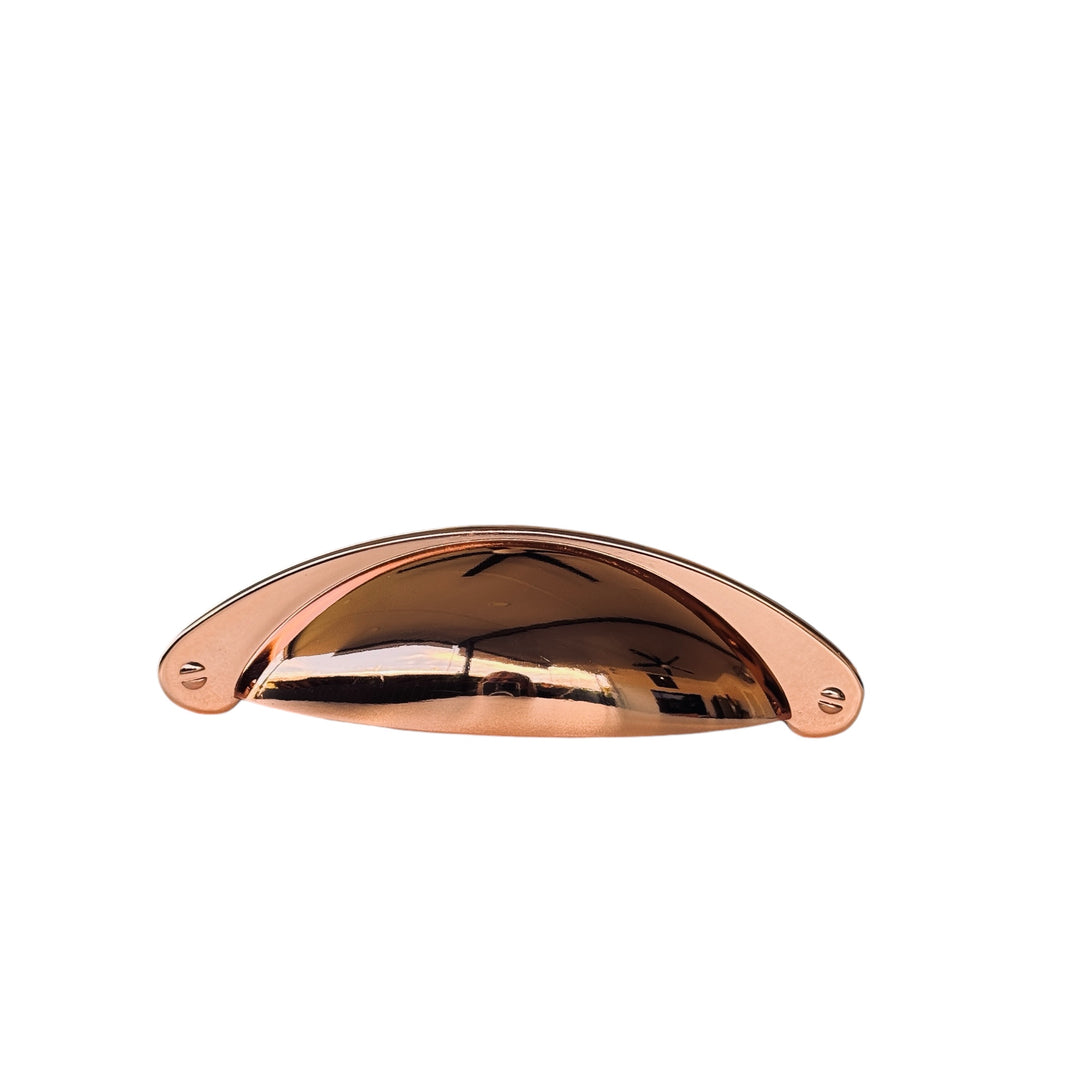 Polished Copper Cup Pull and Cabinet Knob