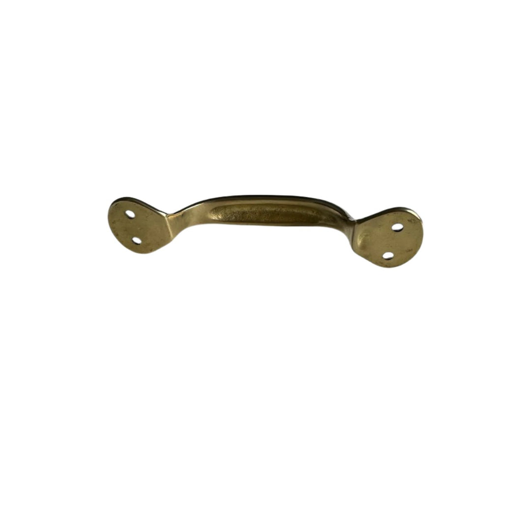 Vintage Polished Brass Handle or grip for drawers, doors and windows.