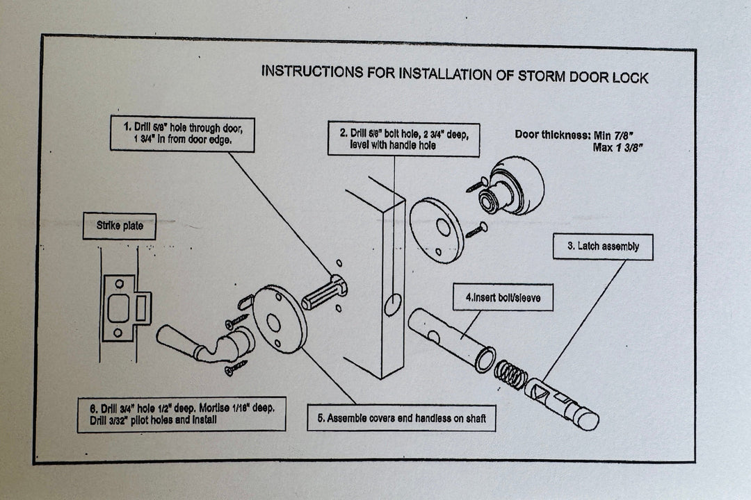 Polished Nickel Screen Door Mortise Latch with Knob & Lever