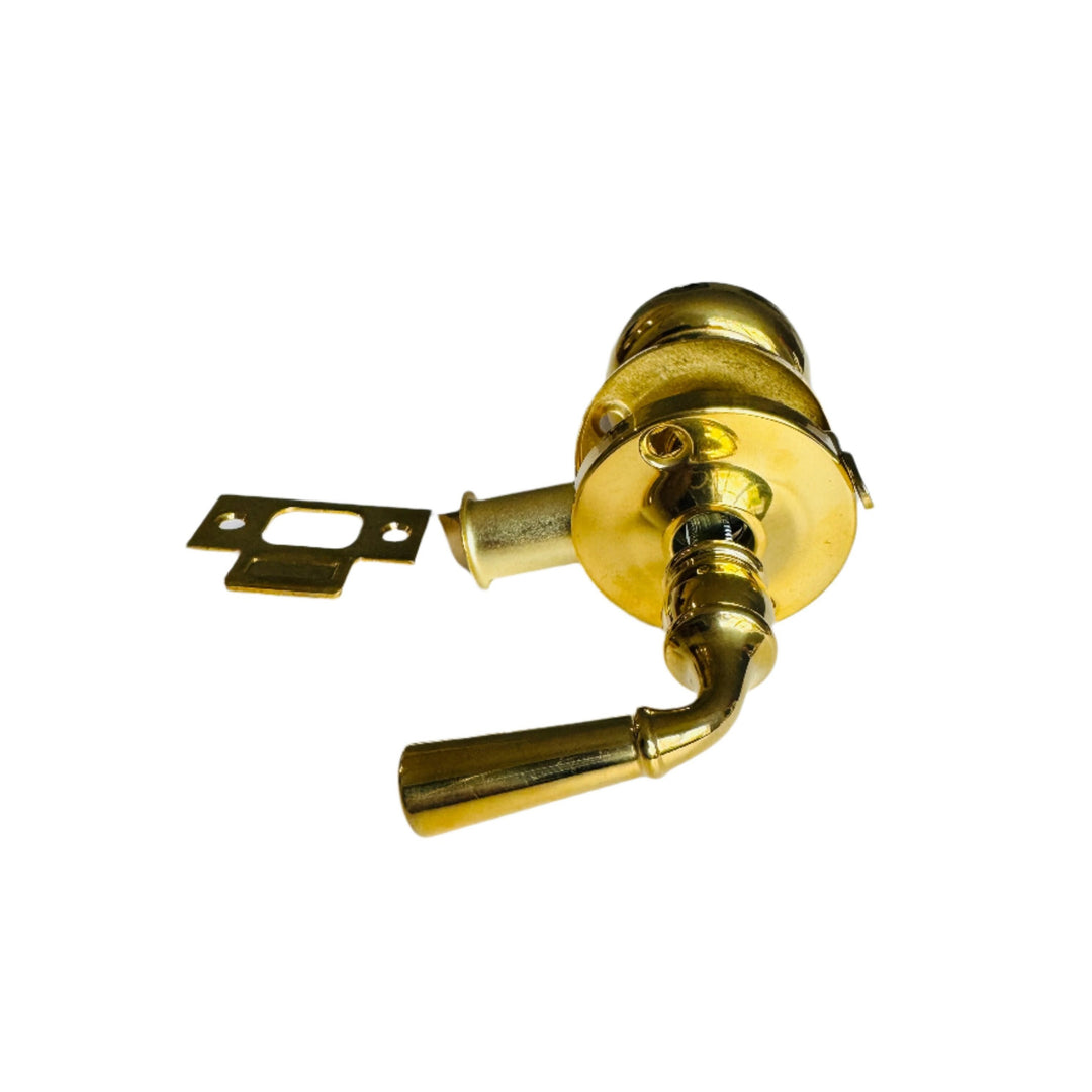 Unlacquered Brass Screen Door Mortise Latch with Knob & Lever