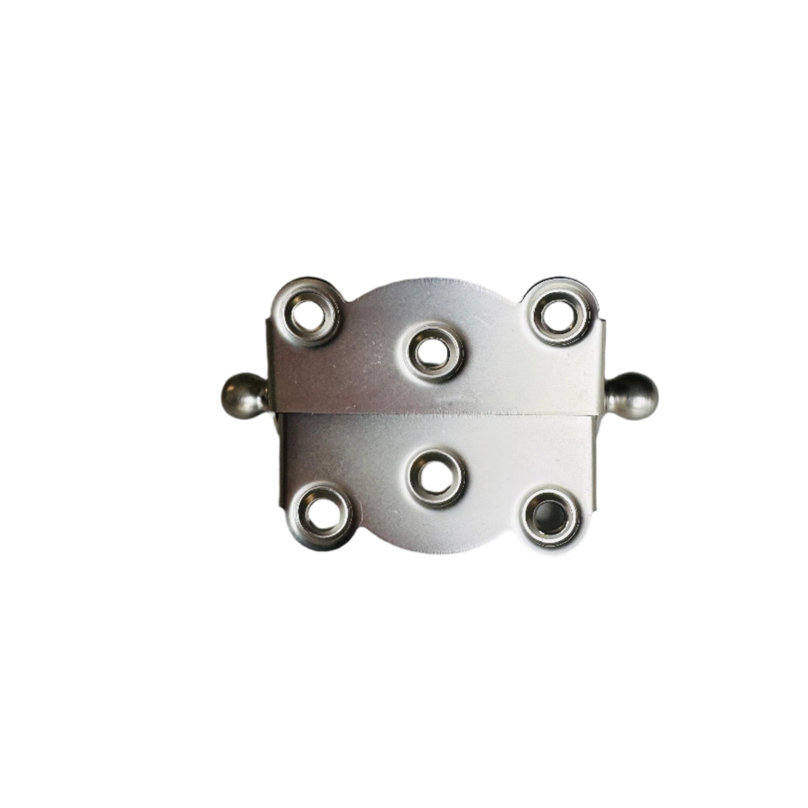 Brushed Nickel Finished Brass Ball-Tip Spring Door Hinge - Purdy Hardware - Door Hardware