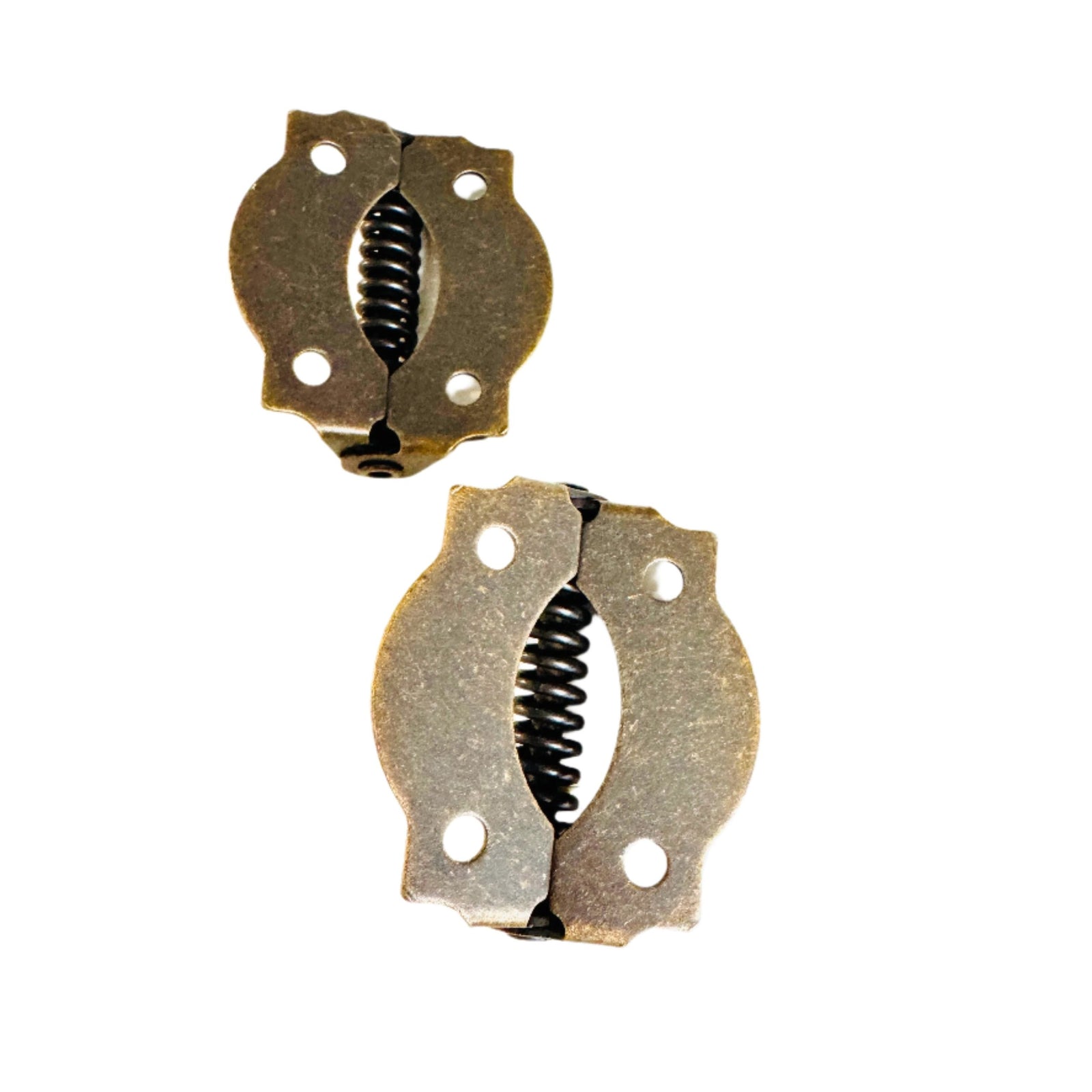 Antique Brass Finished Steel Spring-Loaded Screen Door Hinges - Purdy Hardware - Door Hardware
