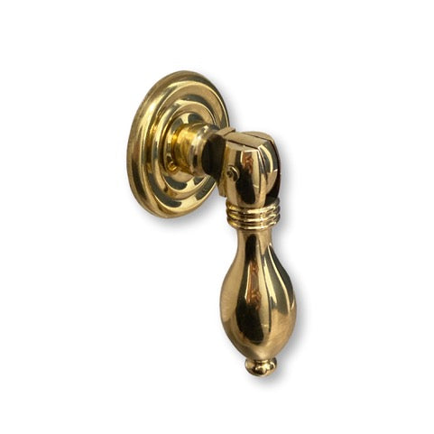 Solid Polished Brass Drop Pull Cabinet Hardware, Drawer Furniture - Purdy Hardware - Knbos