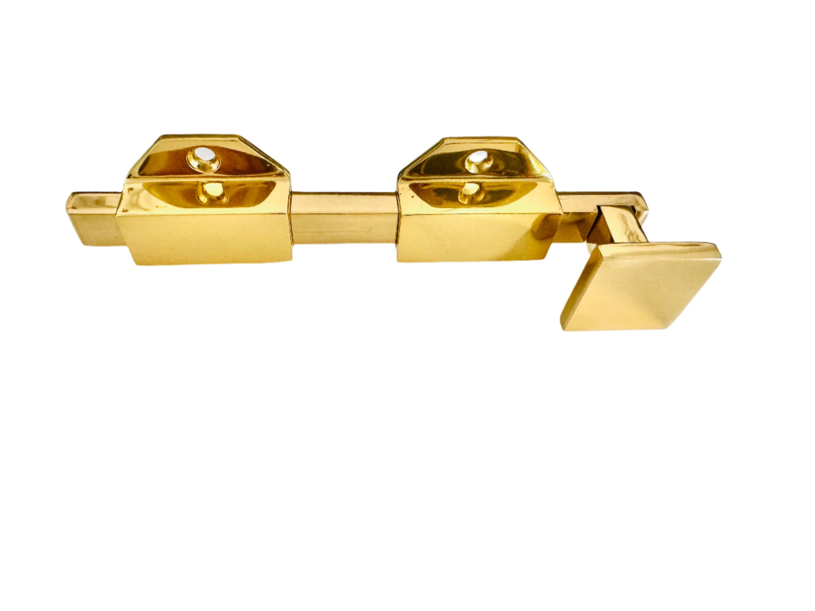 Unlacquered Modern Surface Bolt, HD, Solid Brass for French Door & Doors - Purdy Hardware - Bolt