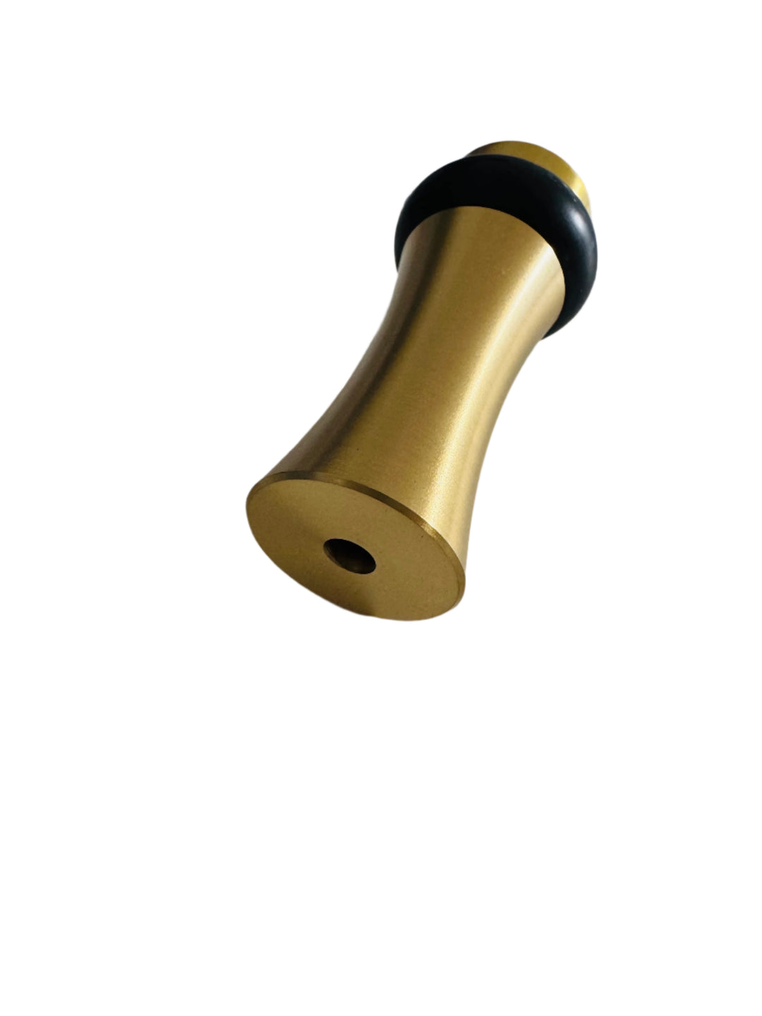 Brushed Brass Round Dood Stopper 3-1/2" Decorative, Solid Brass.