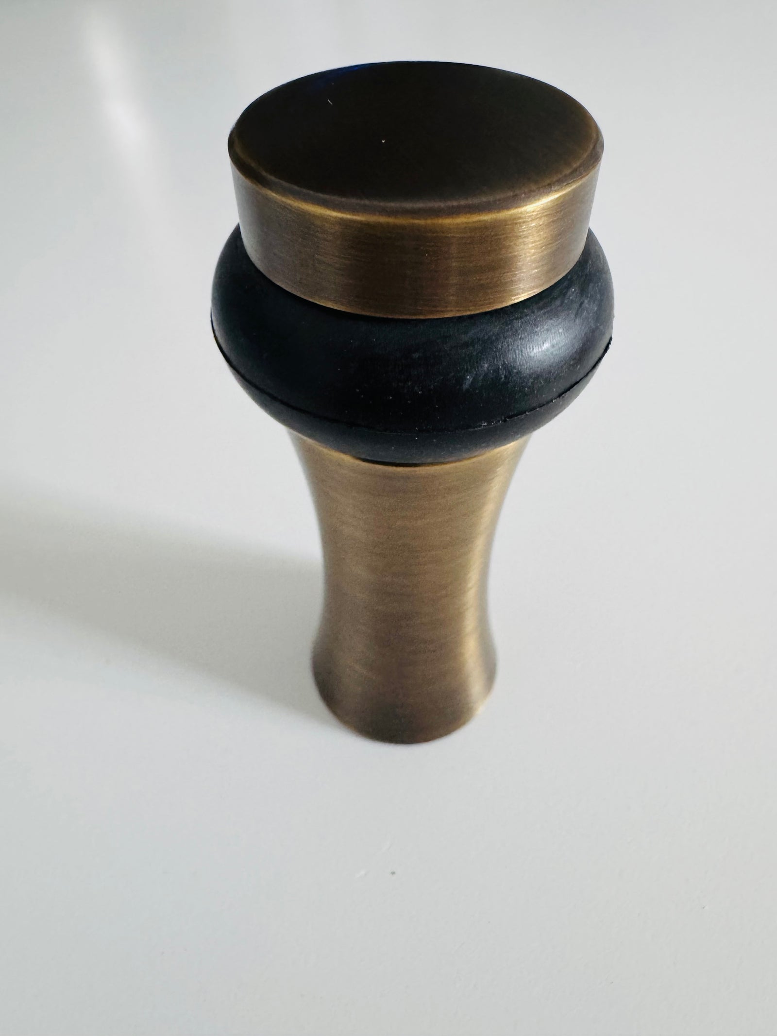 Antique Brass Round Dood Stopper 3-1/2" Decorative, Solid Brass. - Purdy Hardware - Door Stopper