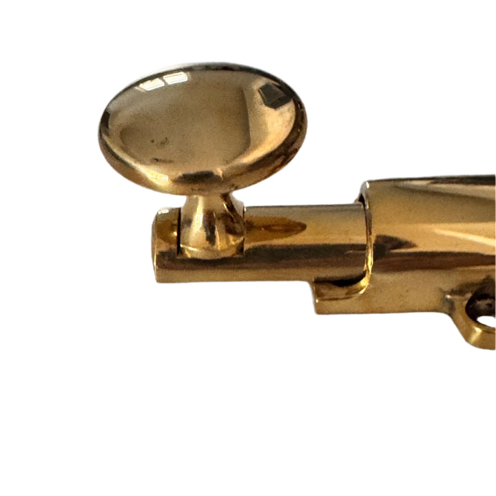 Unlacquered Brass 12" Surface Bolt, HD, Solid Brass for French Door