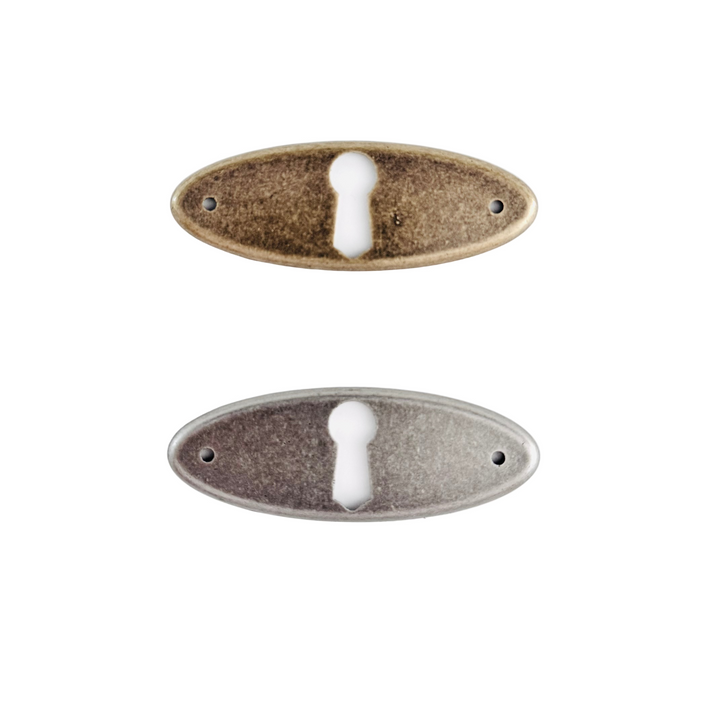 Horizontal Plate Escutcheon Antiques Cabinet Drawer Pull