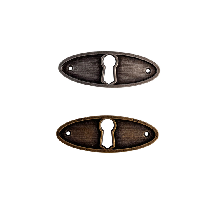 Horizontal Plate Escutcheon Antiques Cabinet Drawer Pull