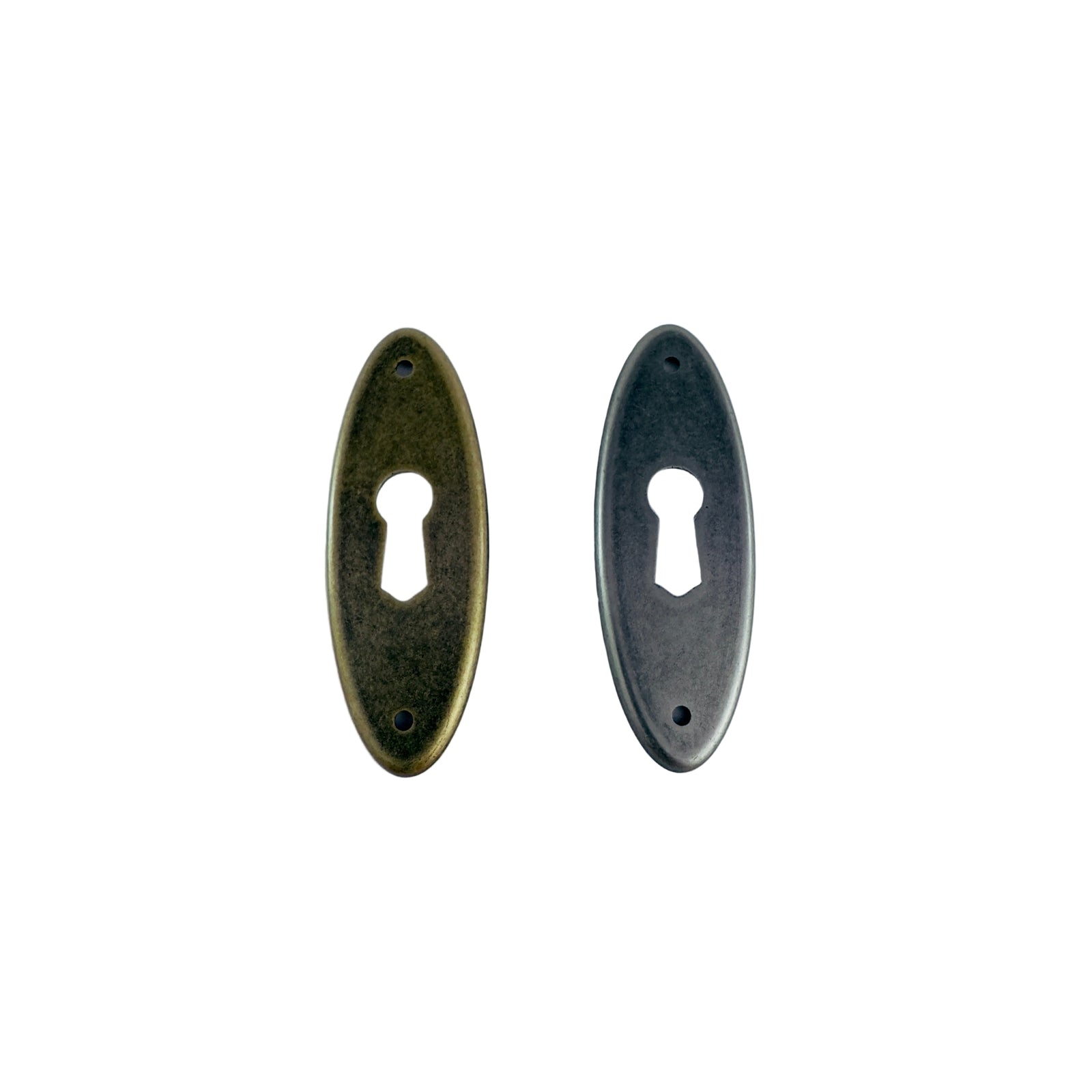 Oval Plate Escutcheon Escutcheon Antiques Cabinet Drawer Pull - Purdy Hardware - Horizontal Escutcheon