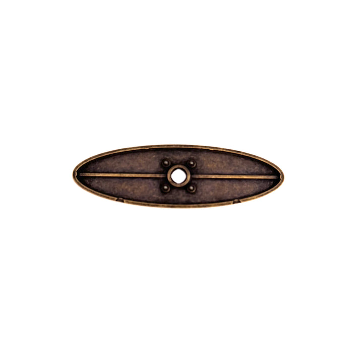 Oval Plate Knob with Escutcheon Antiques Cabinet Drawer Pull