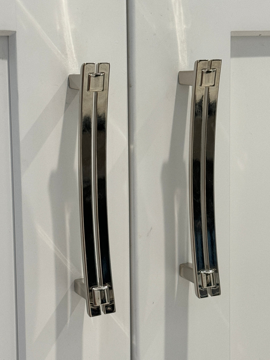 Polished Nickel "Ori" Cabinet Knobs and Pull - Purdy Hardware - 