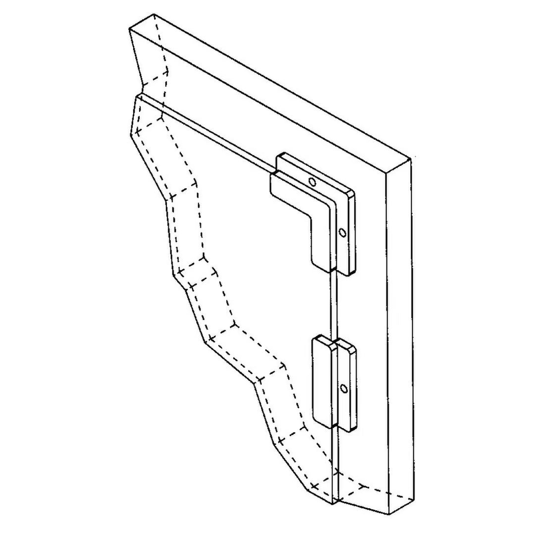 Brown Corner Retaining Clip for Panels &amp; Cabinet Hardware