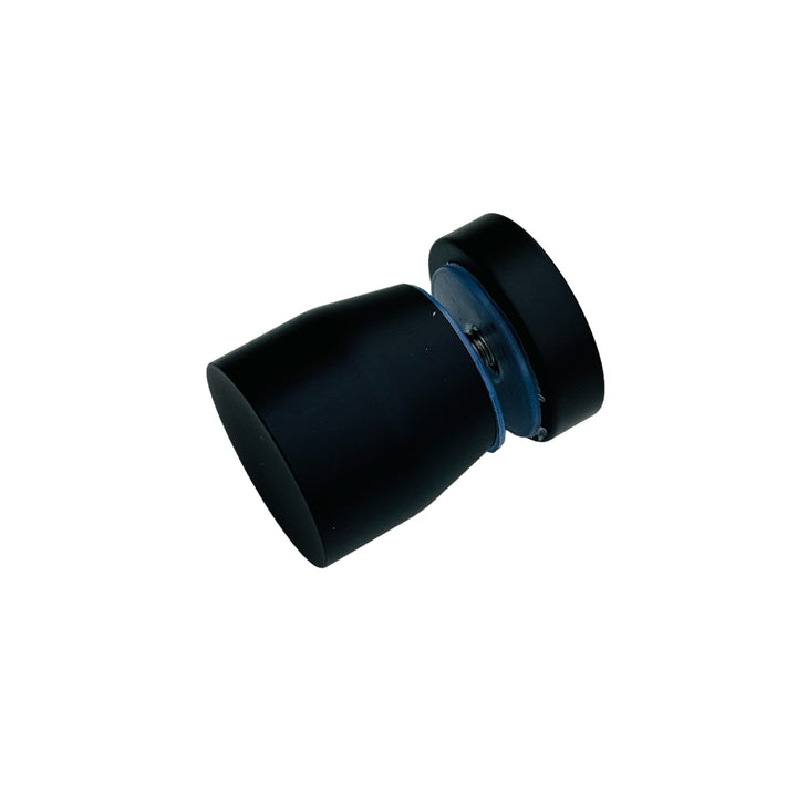 Glass Door Single Hole Knob Brass Cone Black Coated  Cabinet Knob - Purdy Hardware - 