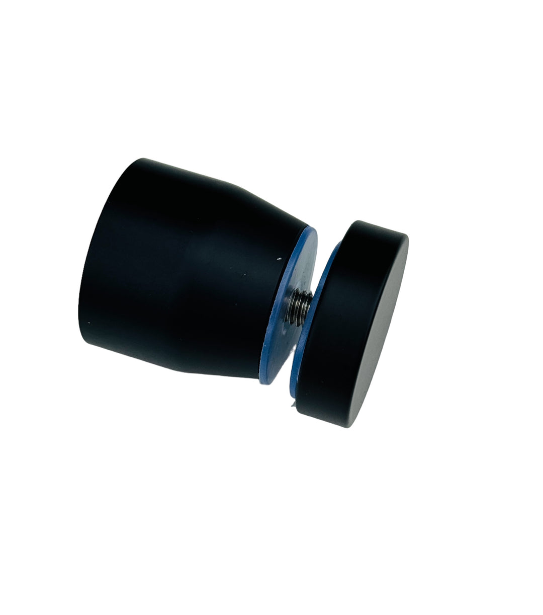 Glass Door Single Hole Knob Brass Cone Black Coated  Cabinet Knob - Purdy Hardware - 