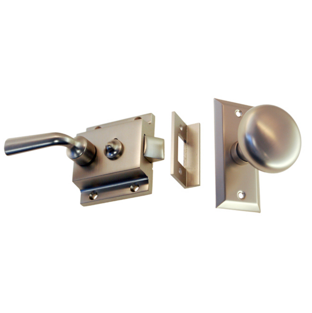 Solid Brushed Nickel Screen Door Latch - Purdy Hardware - Hooks