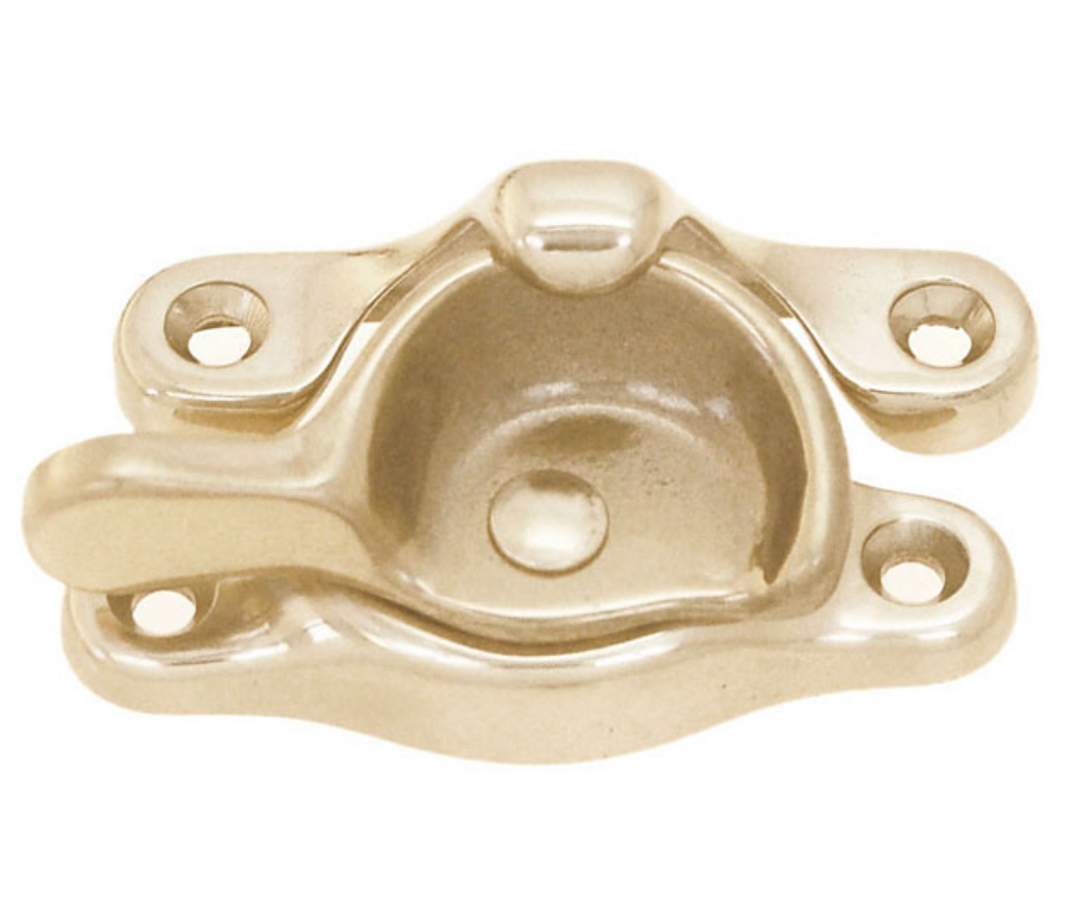 Classic Traditional Solid Brass Sash Lock in Polished Brass - Purdy Hardware - Hooks