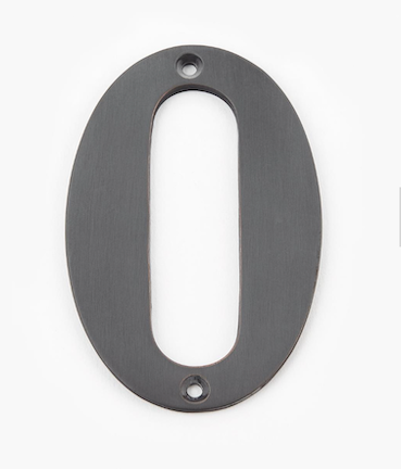 Solid Oil-Rubbed Bronze 4" House Numbers