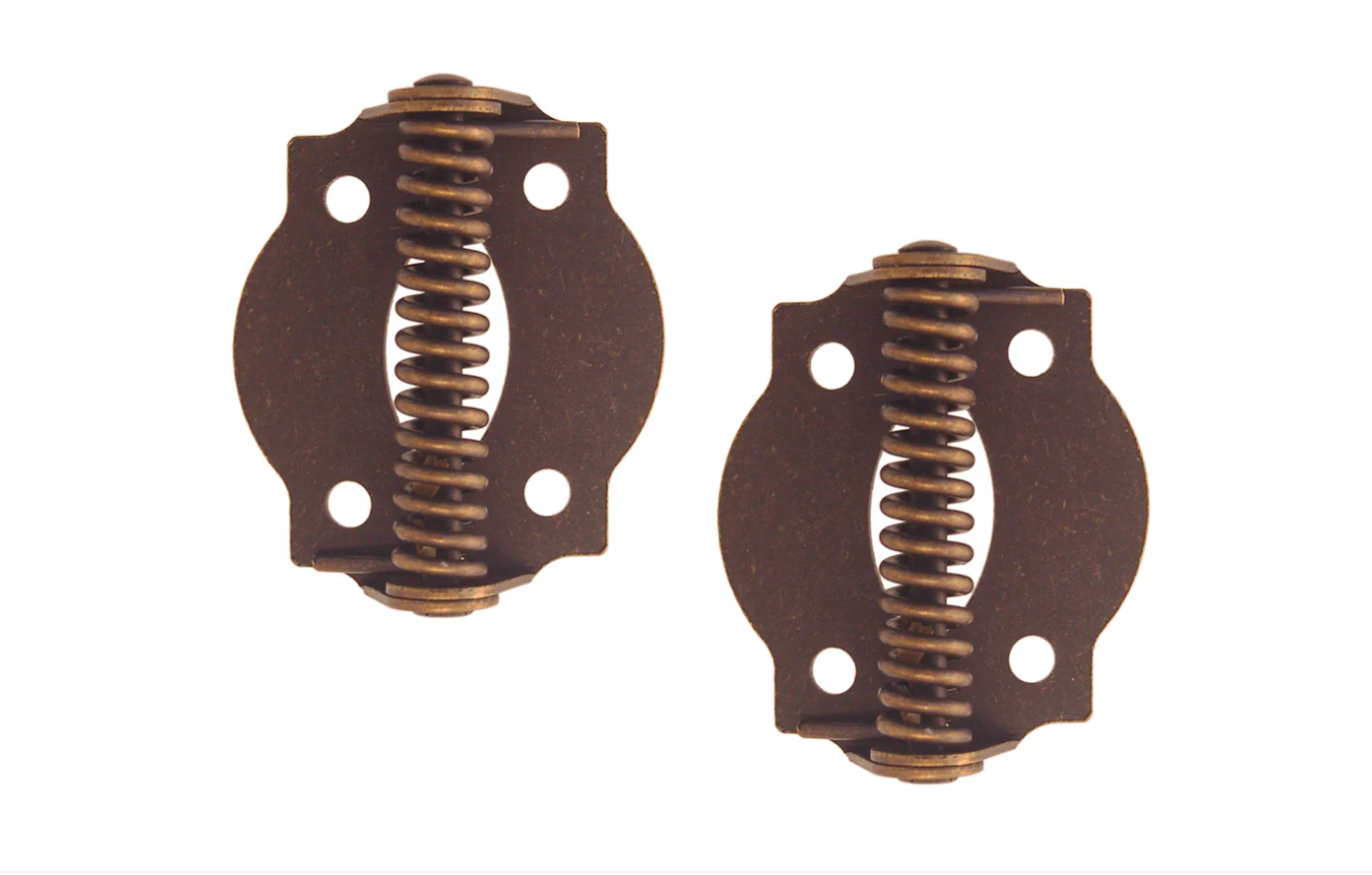 Antique Brass Finished Steel Spring-Loaded Screen Door Hinges - Purdy Hardware - Door Hardware