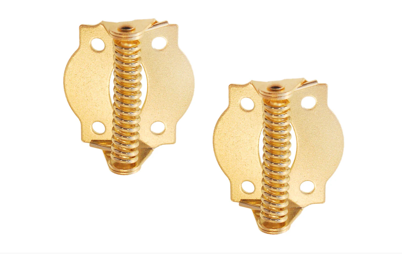 Brass Finished Steel Spring-Loaded Screen Door Hinges - Purdy Hardware - Door Hardware