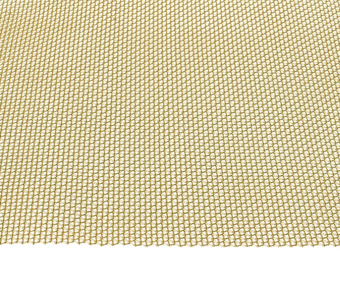 Wire Mesh Screen Satin Brass Finish Creative Grille Mesh