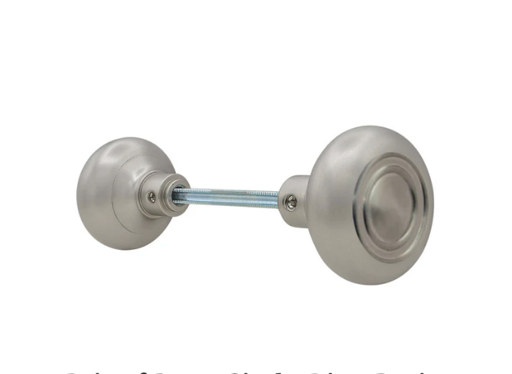 Brushed Nickel Round Wrought Brass Door Knobs - Purdy Hardware - Round Wrought Door Knobs