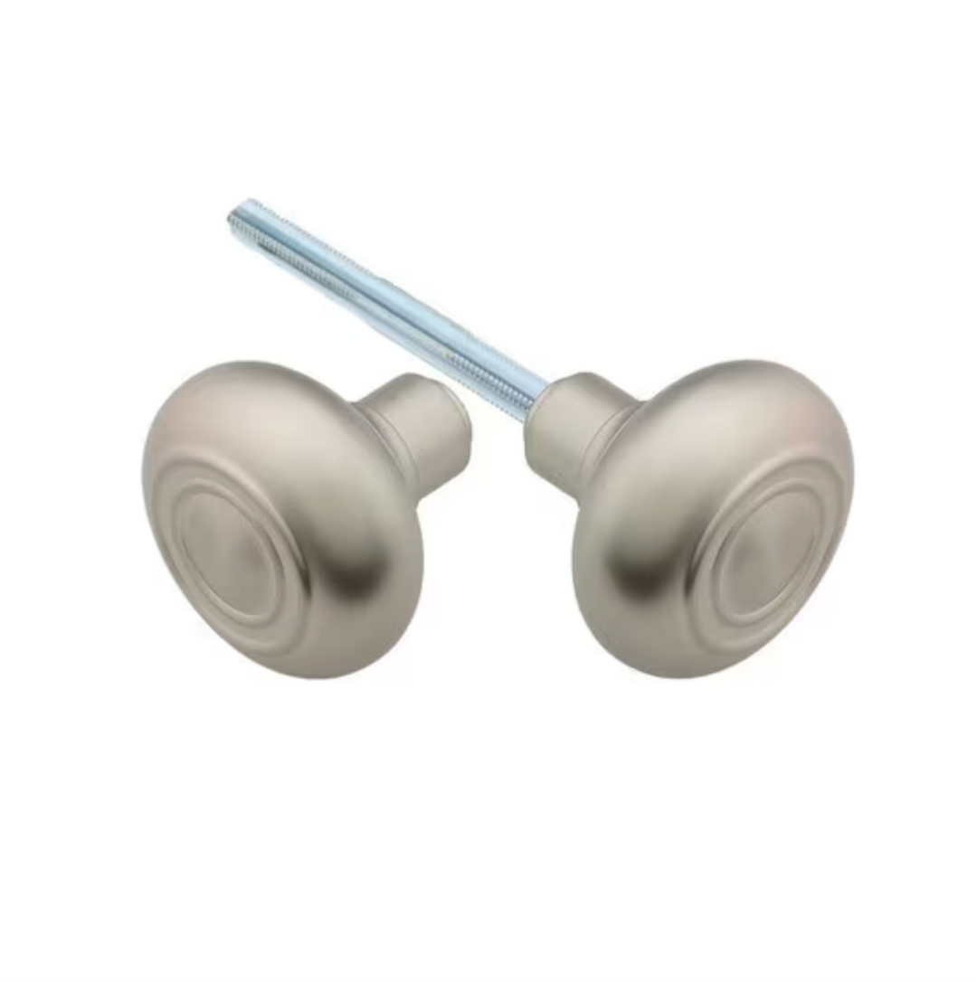 Brushed Nickel Round Wrought Brass Door Knobs