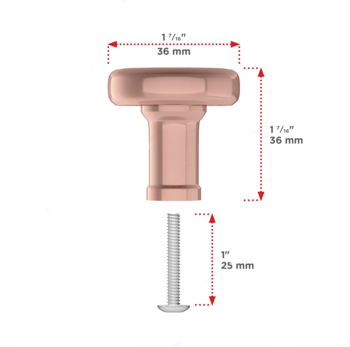 Rose Gold "Eklektikos" Pipe  Cabinet Knob & Drawer Pull