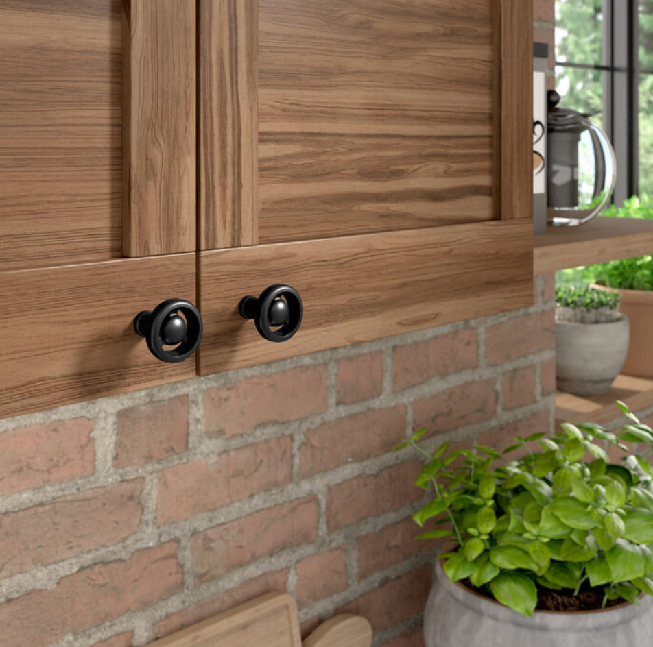 Matte Black "Eklektikos" Pipe  Cabinet Knob & Drawer Pull - Purdy Hardware - Cabinet Knob