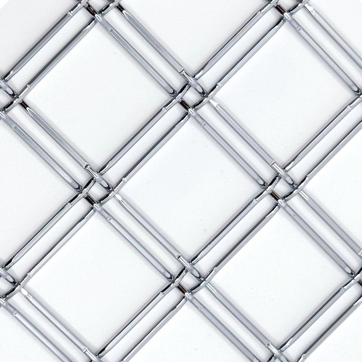 Wire Mesh Chrome "Diamond" Creative Grille Mesh RCH