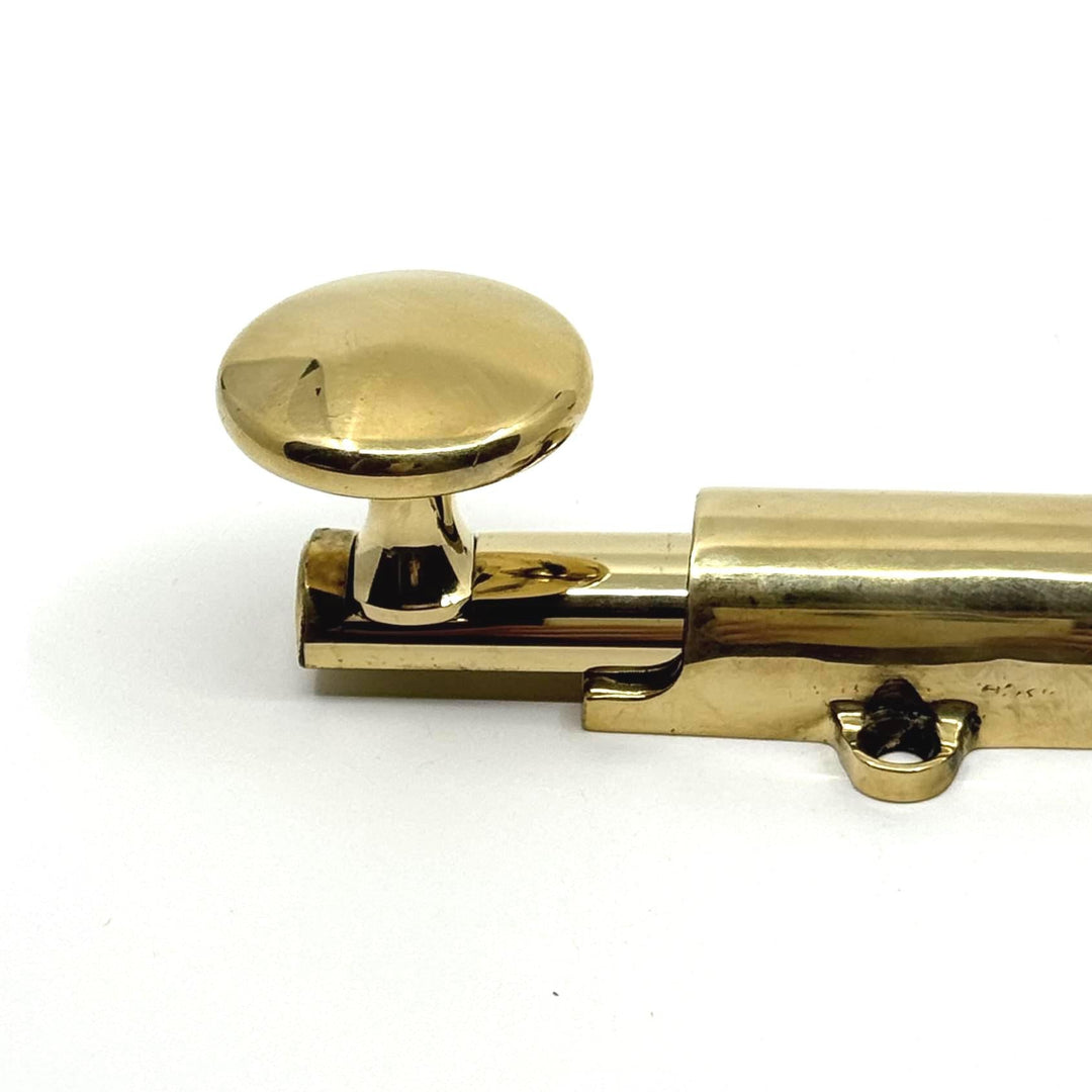 Polished Brass Transitional Surface Bolt Solid Brass for French Door & Doors