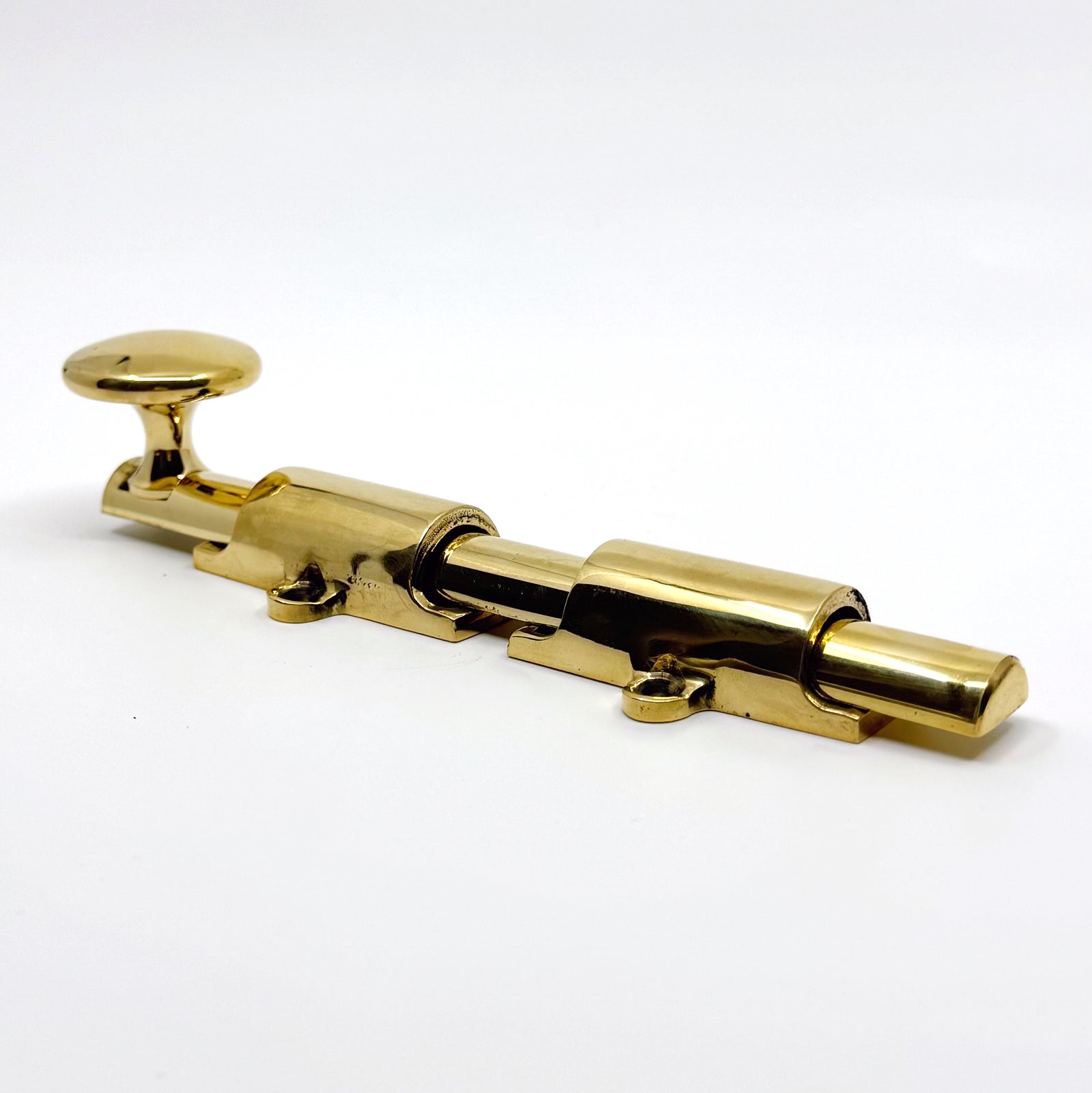 Unlaquered Brass Transitional Surface Bolt Solid Brass for French Door & Doors - Purdy Hardware - Casement Window Latch