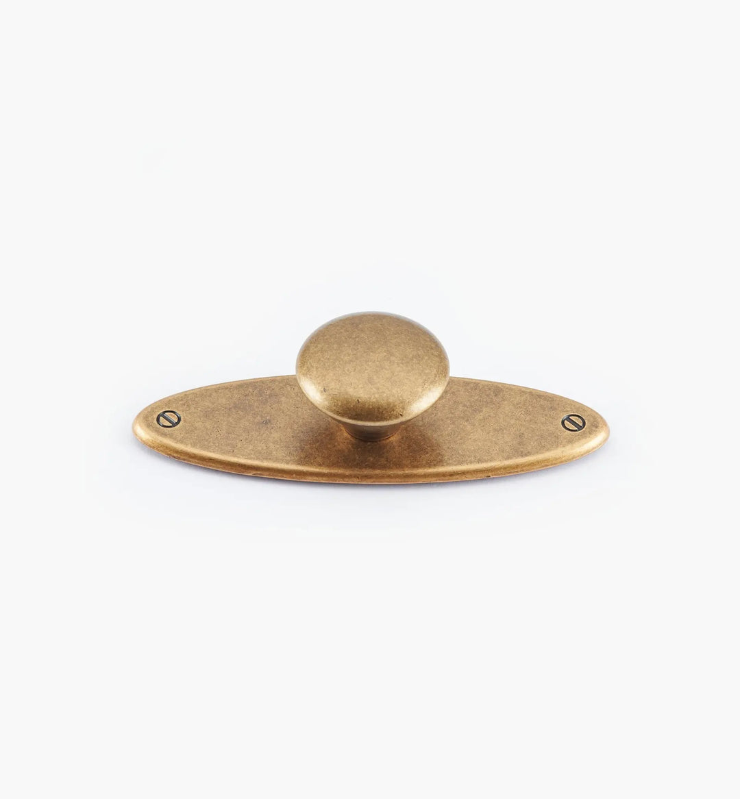 Oval Plate Knob with Escutcheon Antiques Cabinet Drawer Pull