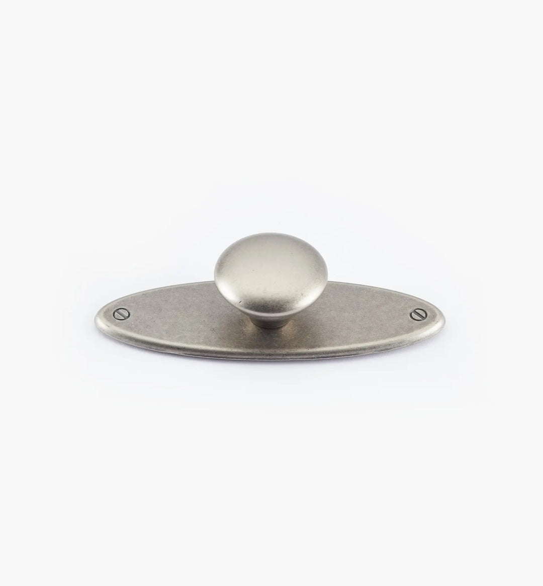 Oval Plate Knob with Escutcheon Antiques Cabinet Drawer Pull