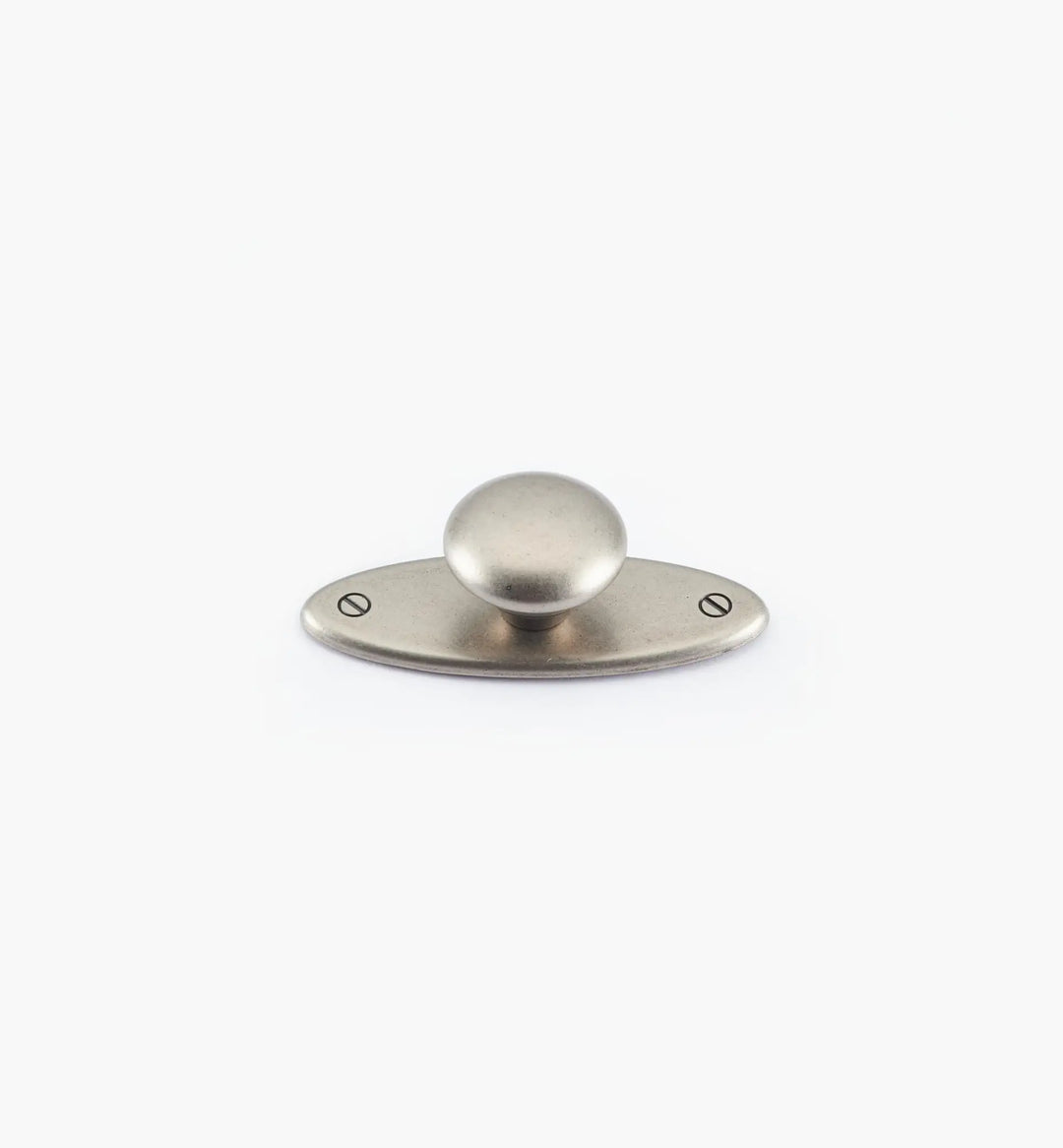 Oval Plate Knob with Escutcheon Antiques Cabinet Drawer Pull