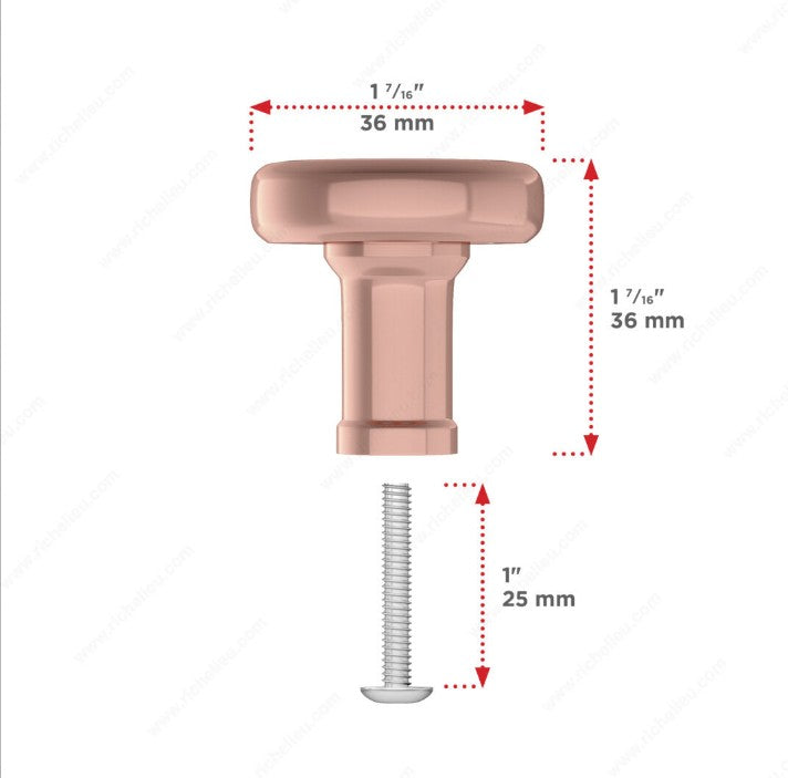 Polished Copper "Eklektikos" Pipe  Cabinet Knob &amp; Drawer Pull