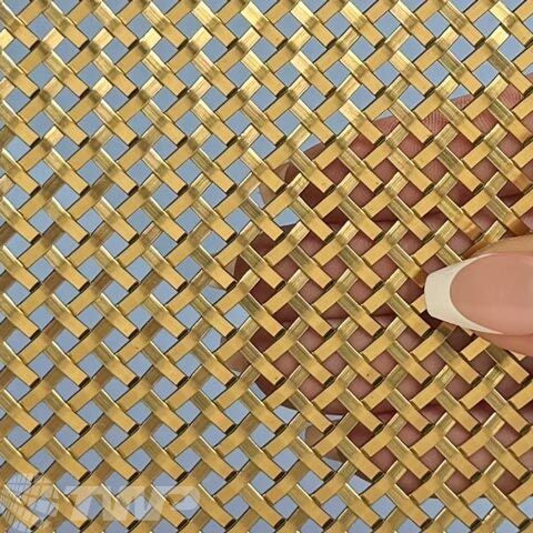 Wire Mesh Brass Architectural Woven Furniture and Creative Grille Mesh NASHB - Purdy Hardware - Wire Mesh