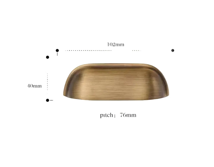 Cupboard "Dolli" Pull Bronze Dark Brushed Brass