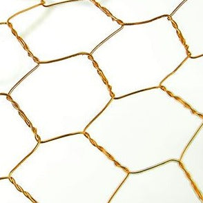 Wire Net Gold Chicken 13" x 40" Sheet Galvanized Hexagonal Frame Chicken Wire Mesh for DIY Craft Work Home Decor. - Purdy Hardware - Wire Mesh