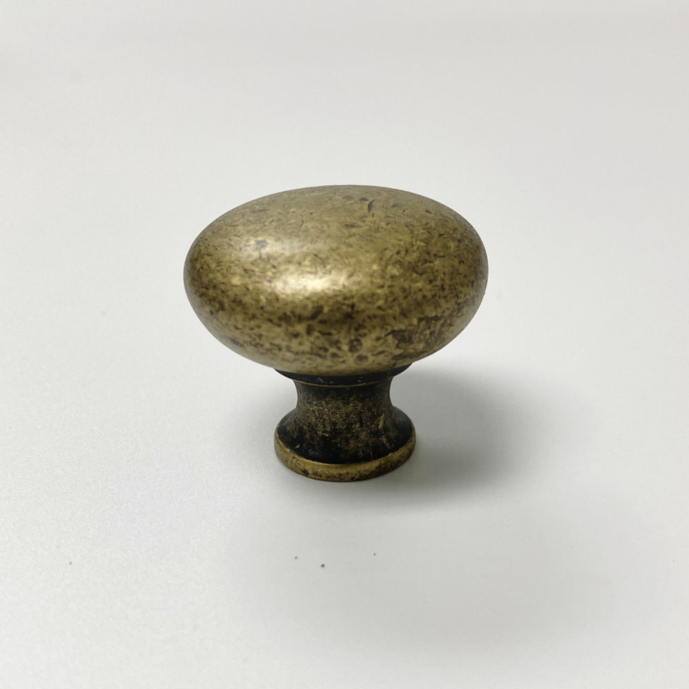 Antique Brass "Nadia" Round Cabinet Knob and Cup Drawer Pull - Purdy Hardware - 