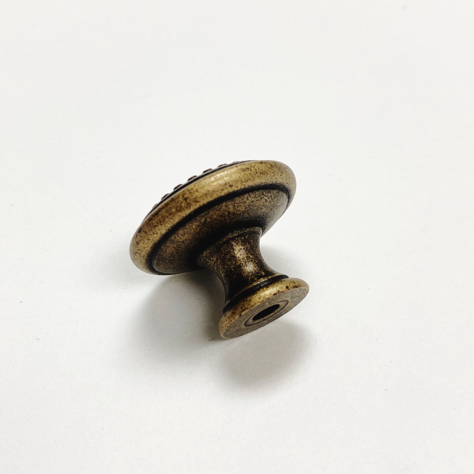 Antique Brass "Dots" Drawer Cabinet Knobs - Purdy Hardware - 