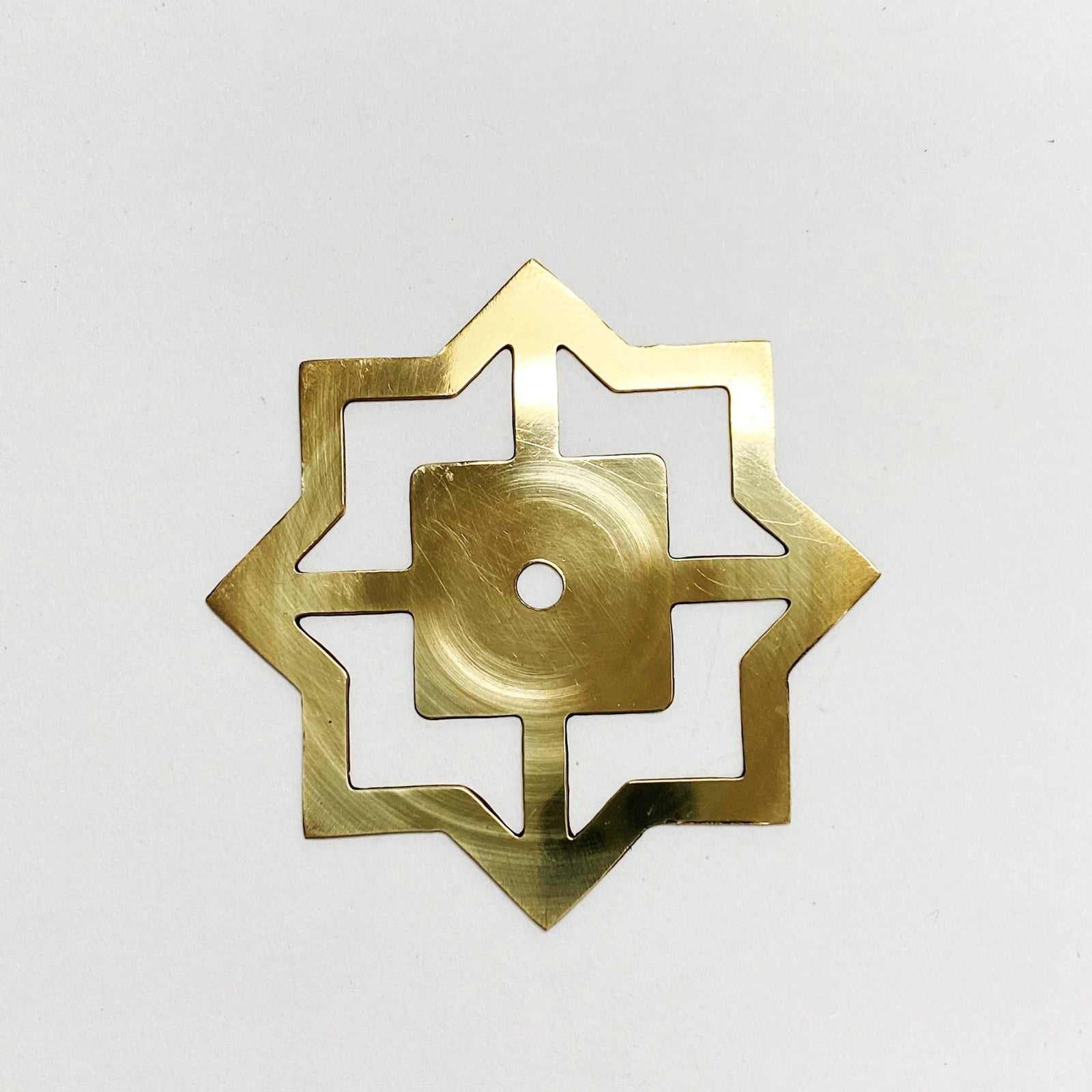 Brass Base Plate Lace Star and Filled Star for Drawer Pulls & Knobs - Purdy Hardware - 