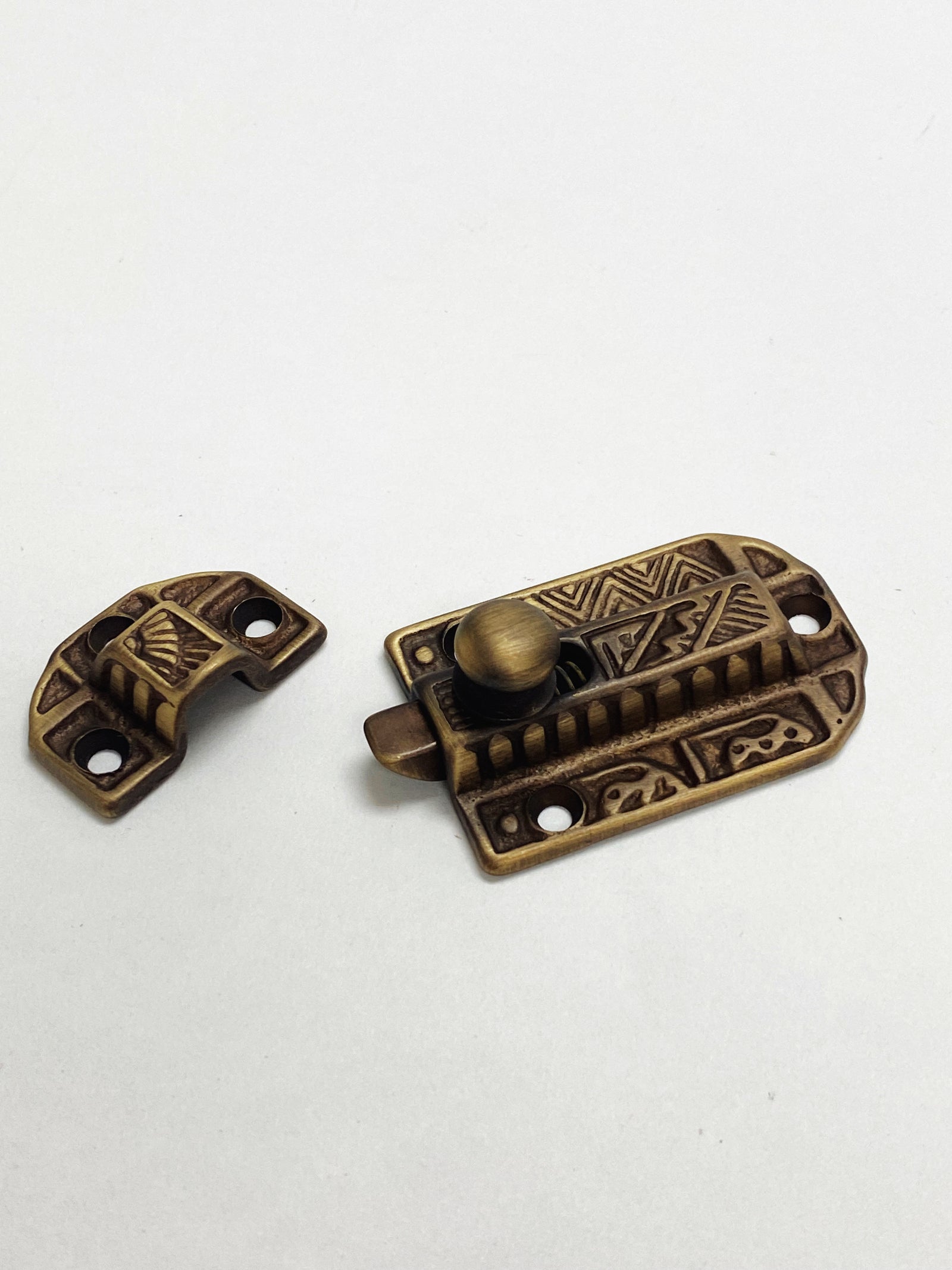 Antique Brass Victorian Large Latch - Purdy Hardware - 