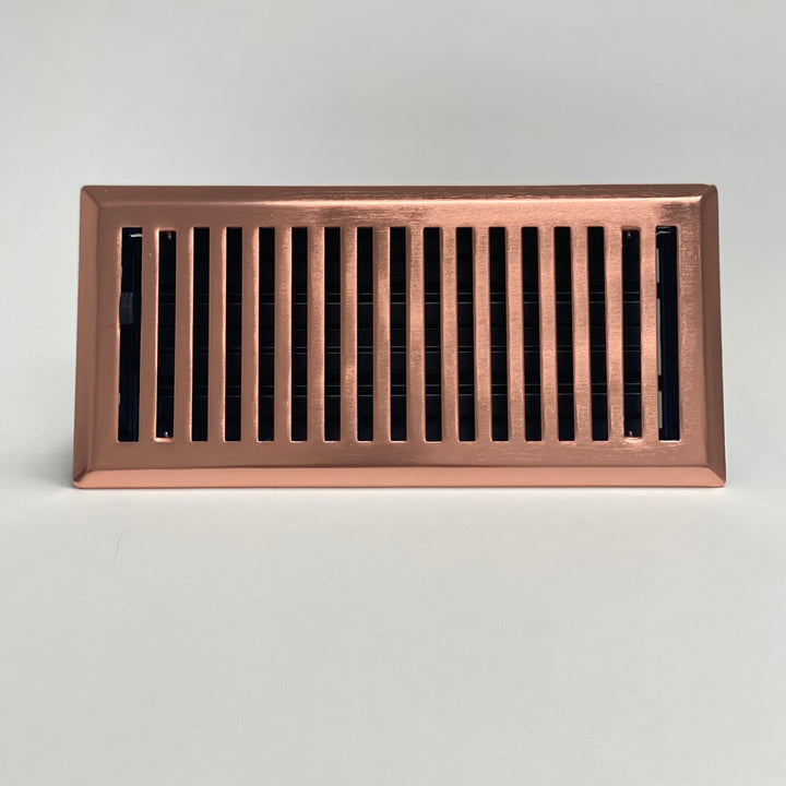 Decorative Brushed Copper "Lineal" Metal Register - Purdy Hardware - 