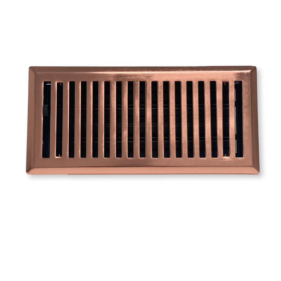 Decorative Brushed Copper "Lineal" Metal Register - Purdy Hardware - 