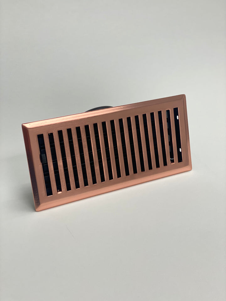 Decorative Brushed Copper "Lineal" Metal Register - Purdy Hardware - 