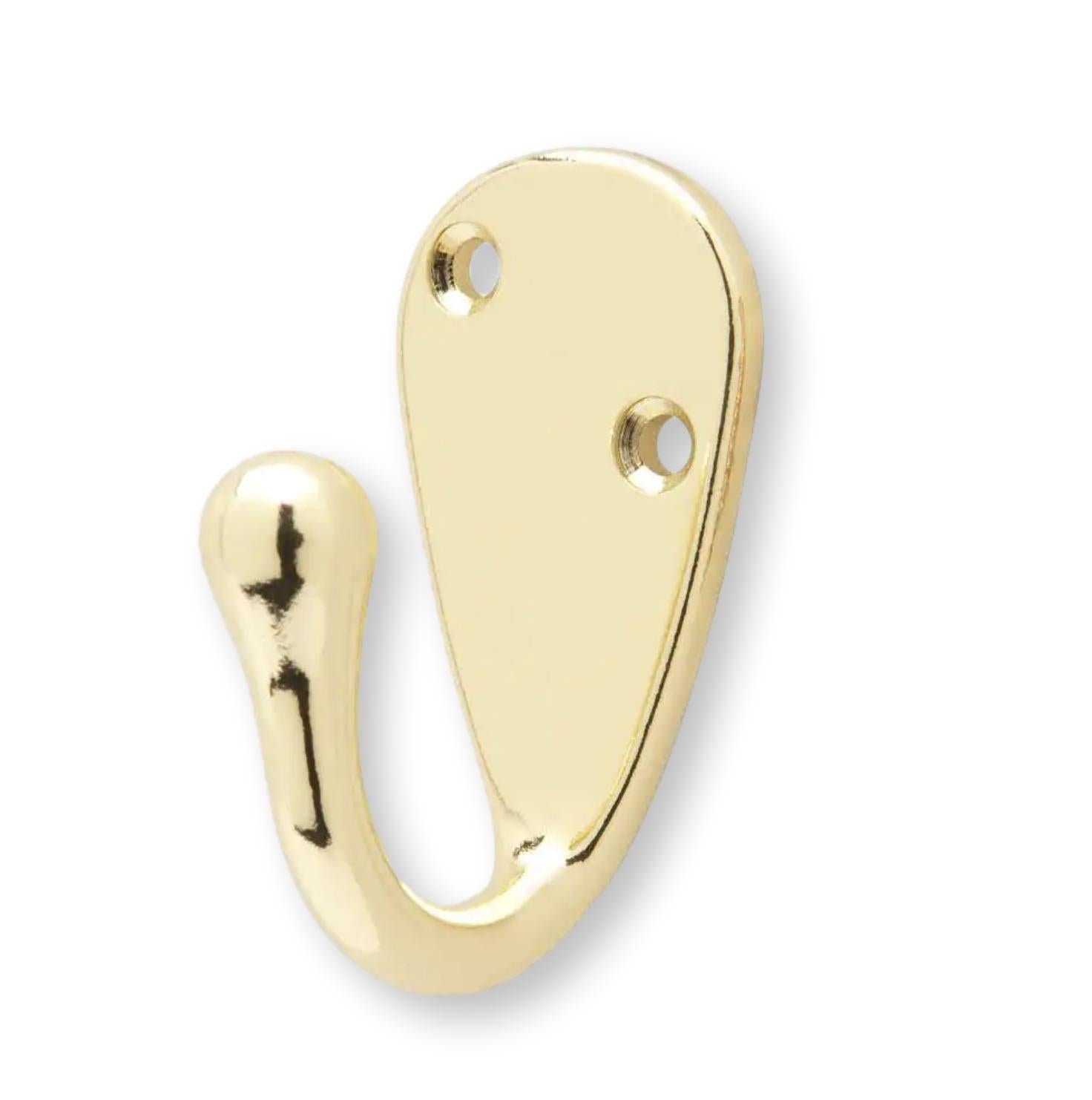 Polished Brass "Seth" Farmhouse Wall Hook - Purdy Hardware - 