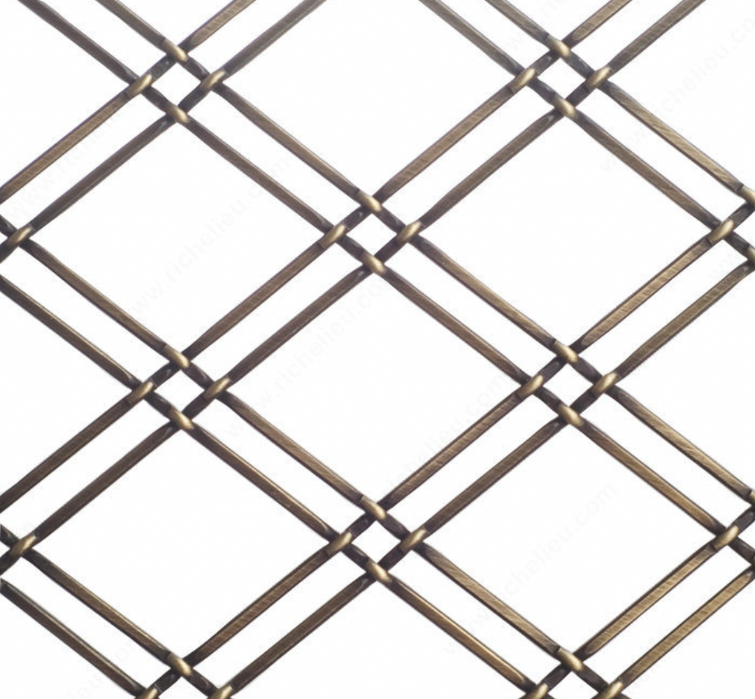 Wire Mesh Burnished Brass Architectural Woven  Furniture and Creative Grille Mesh - Purdy Hardware - 
