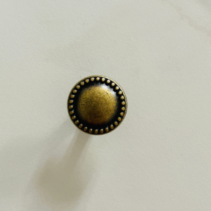 Antique Brass "Dots" Ring Pull and Cabinet Knob - Purdy Hardware - 