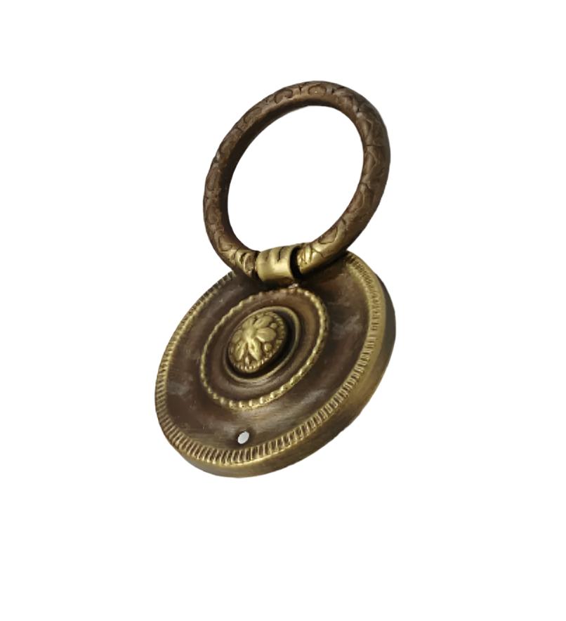 Antique Brass Epoque Ring Pull and Cabinet Knob Large Antique Brass Epoque Ring Pull and Cabinet Knob Large